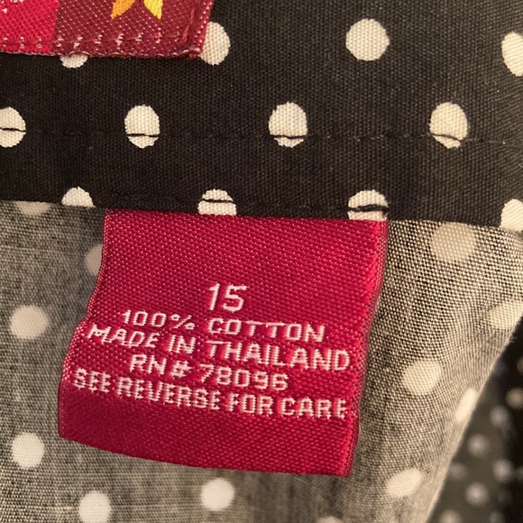 SO real so right polka dotted springy cotton midi skirt Sz 15 - Picture 3 of 4